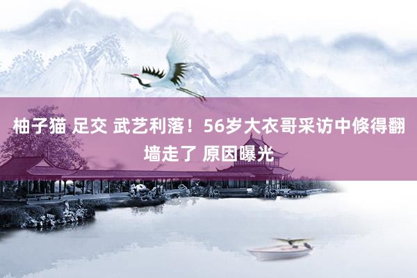 柚子猫 足交 武艺利落！56岁大衣哥采访中倏得翻墙走了 原因曝光
