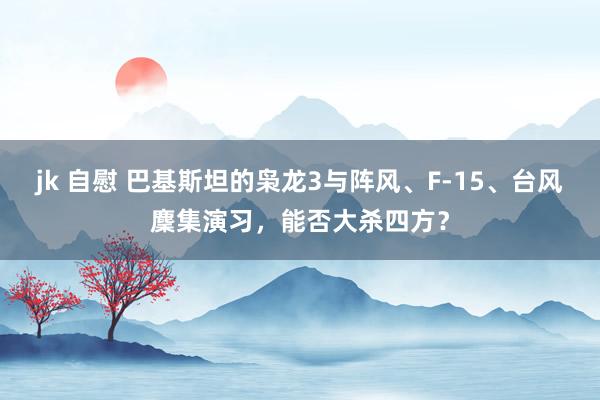 jk 自慰 巴基斯坦的枭龙3与阵风、F-15、台风麇集演习，能否大杀四方？